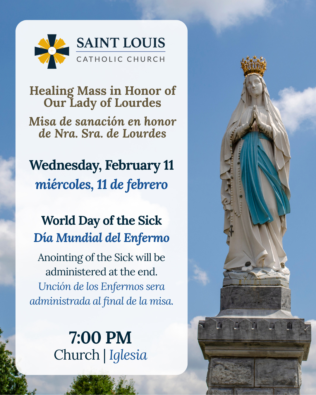 Our Lady of Lourdes  Healing Mass                                                                                                                                                                                                                                                                           