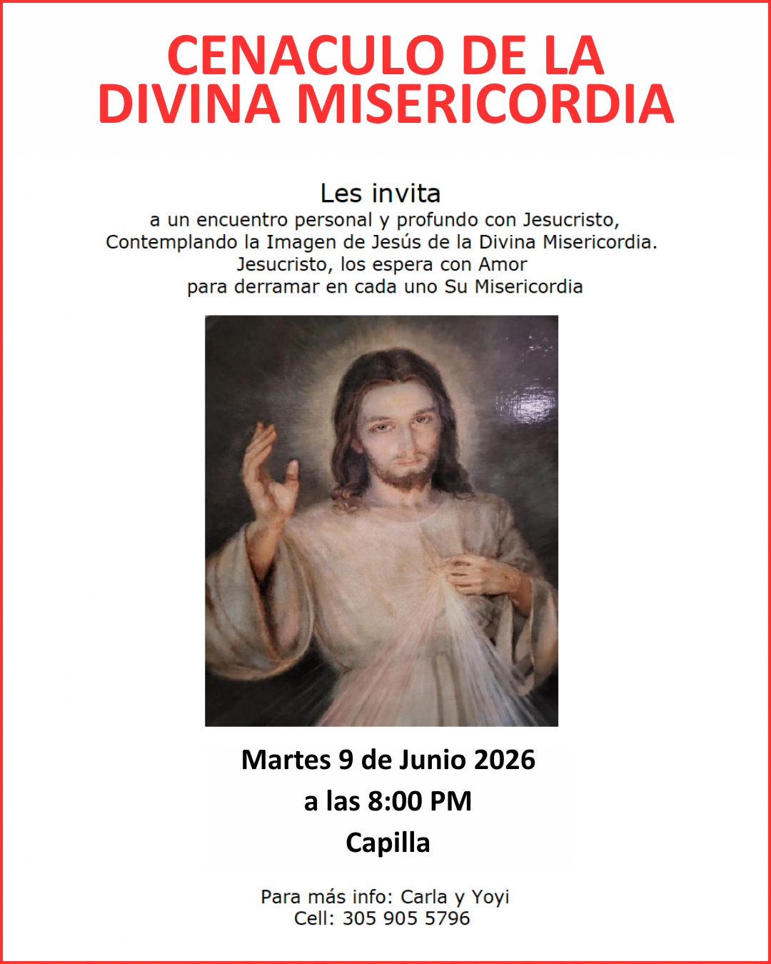 Cenáculo de la Divina Misericordia                                                                                                                                                                                                                                                                         