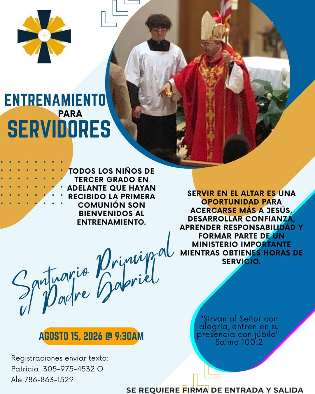 Capacitación para monaguillos                                                                                                                                                                                                                                                                              