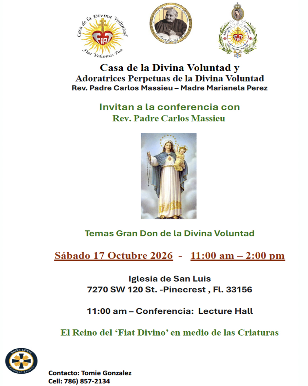 Conferencia de la Divina Voluntad                                                                                                                                                                                                                                                                           