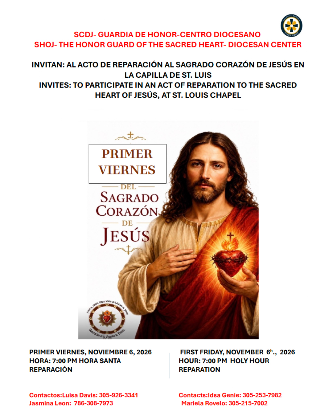 Primer Viernes del Sagrado Corazón de Jesús                                                                                                                                                                                                                                                               