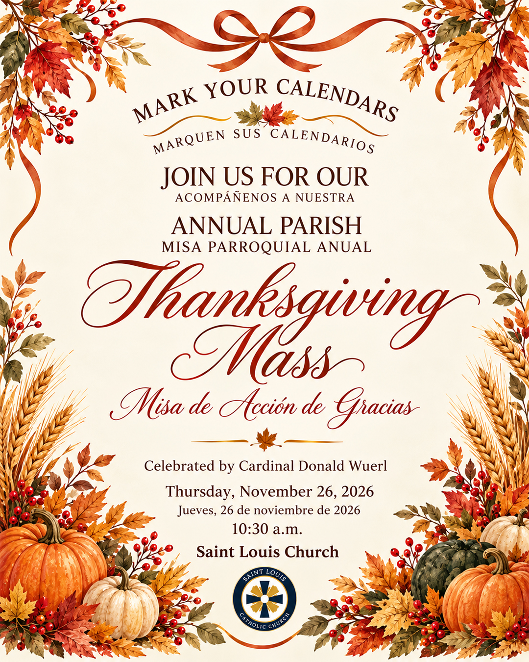 Annual Parish Thanksgiving Mass                                                                                                                                                                                                                                                                             