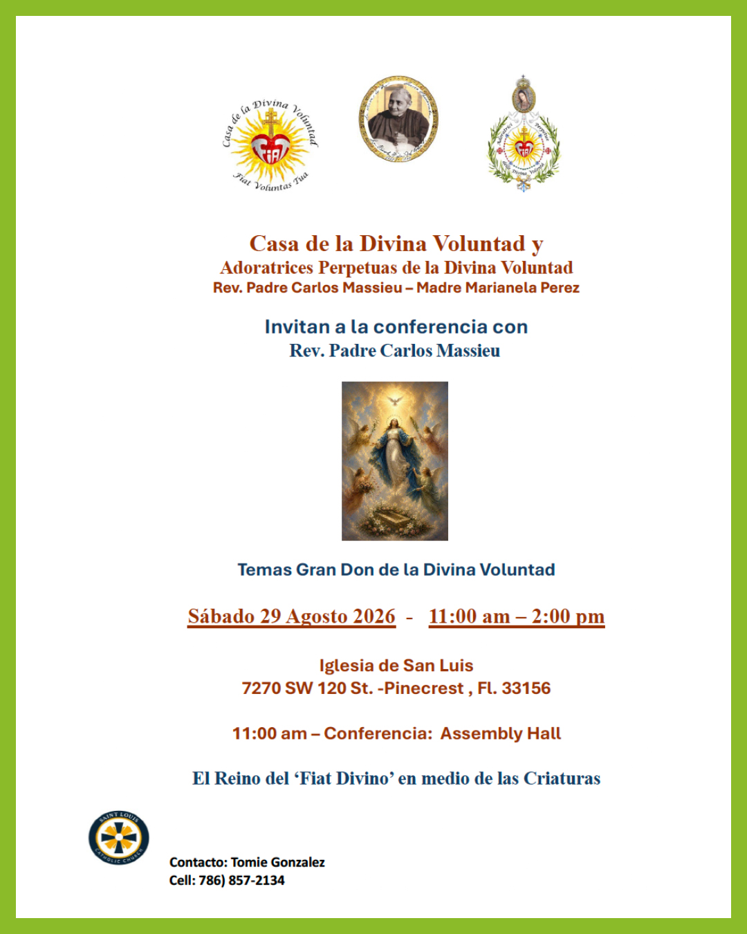 Conferencia con Rev. Padre Carlos Massieu